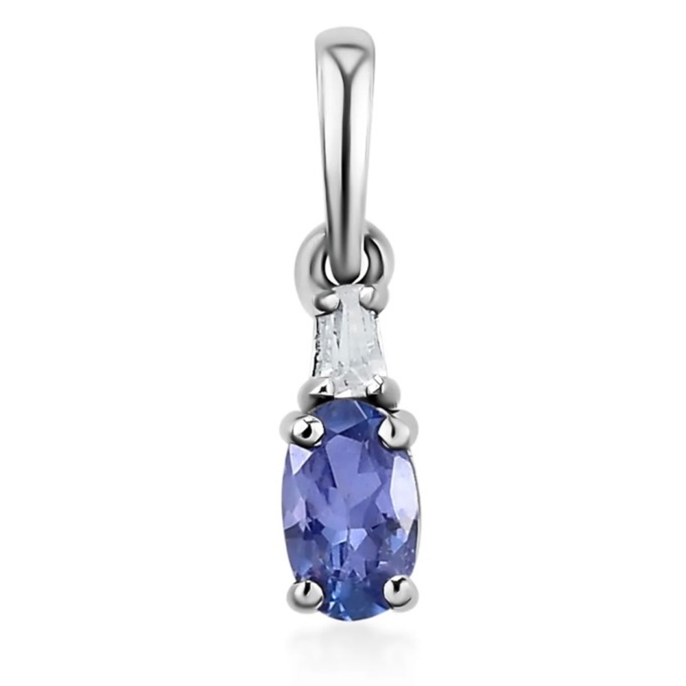 NWT Tanzanite & White Zircon Suite!Earrings,Pendant,Ring in .925 Sterling Silver - Picture 5 of 10